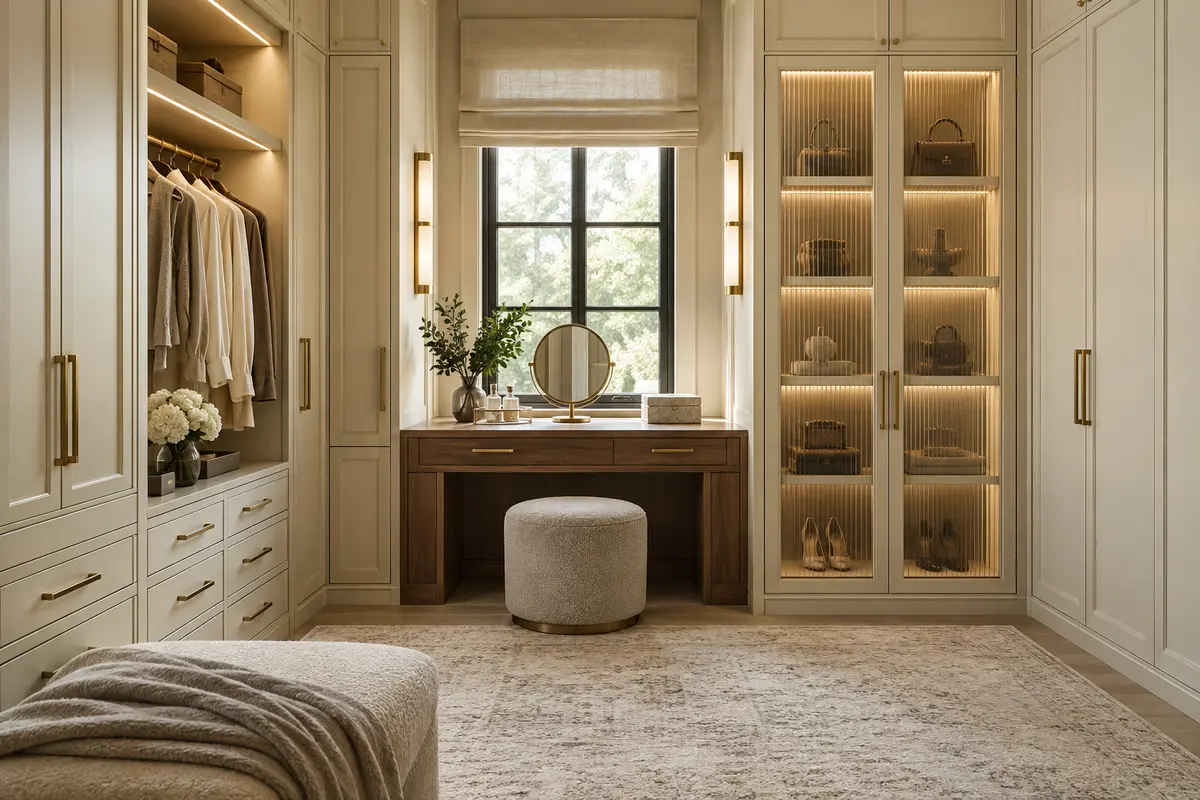Boutique-style dressing room