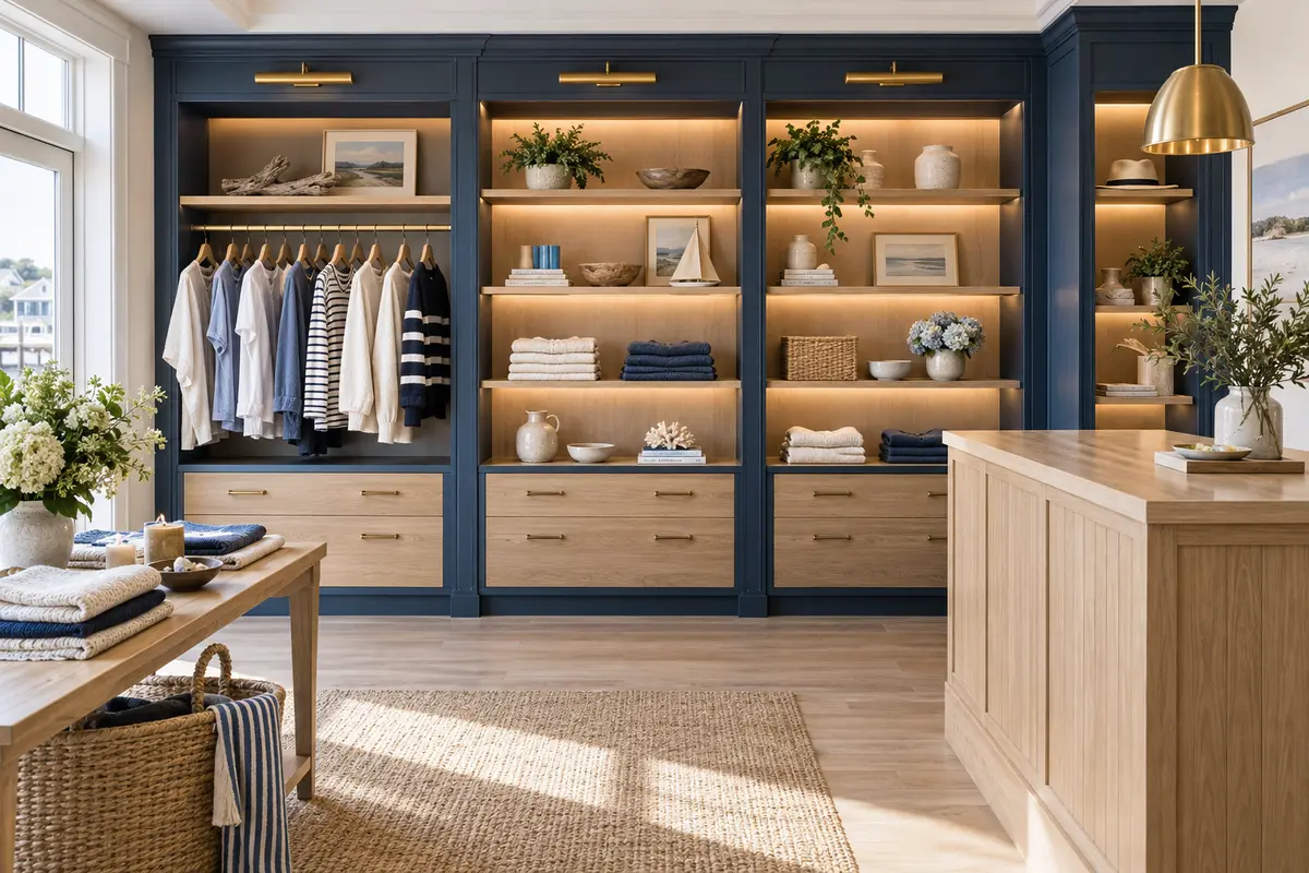 Boutique retail display cabinetry
