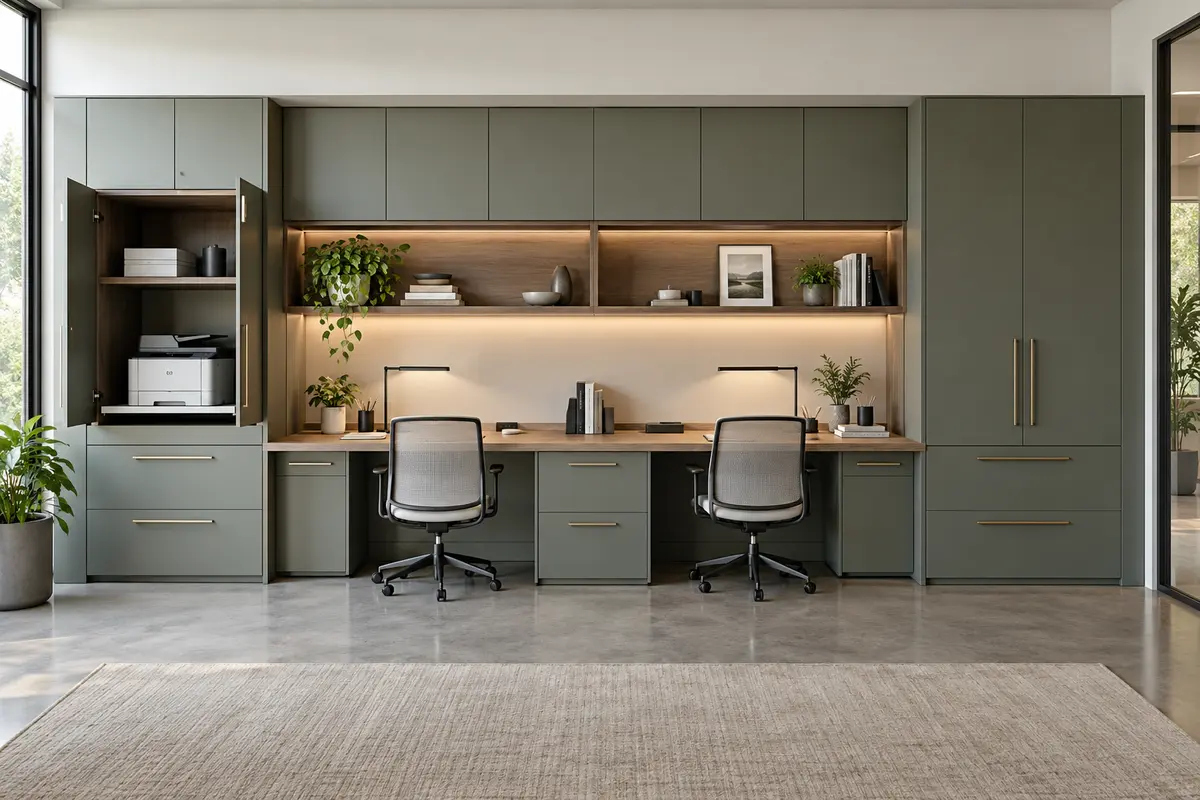 Workplace cabinetry and storage